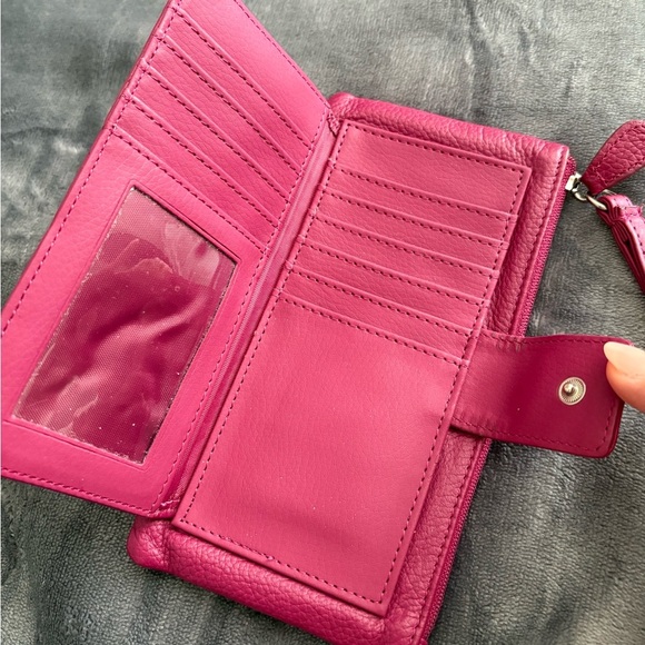 Giani Bernini Burgundy Wristlet Clutch - Picture 3 of 3